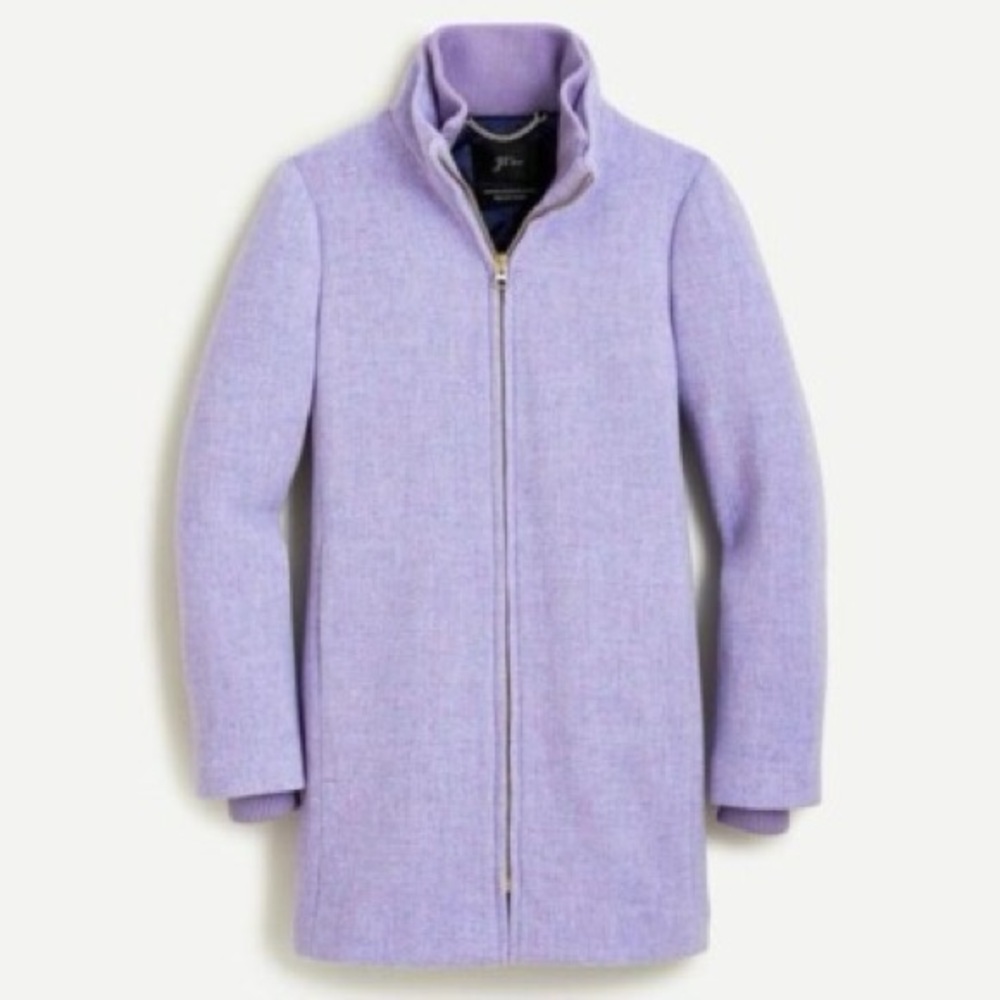 J. Crew Cocoon Coat in Italian Stadium-Cloth Wool French Purple Size 2